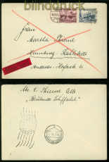 dt. Reich Mi # 658 und 659 auf Eilbotenbrief Celle 1938 nach Hamburg (48482)