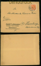 Bi-Zone AM-Post Mi # 21 EF Ortsbrief Hamburg 16.11.1945 (48505)