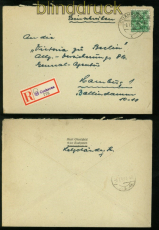 Bi-Zone Mi #  51 II a EF R-Brief Cuxhaven 8.7.1948 nach Hamburg (48511)