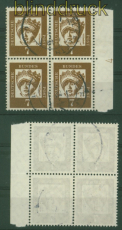 Bund Mi #  348 y gestempelter 4er-Block mit Druckerzeichen 4  (48641)