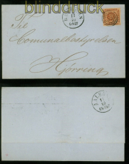Dnemark Mi # 7 EF Fernbrief Randers 13.10. nach Hjorring (48559)
