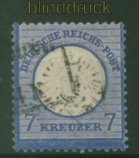 dt. Reich Mi #  26  gestempelt 7 Kreuzer groer Schild (31739)