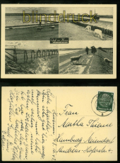 Husum sw-AK vier Ansichten vom Deich 1940 (d7974)