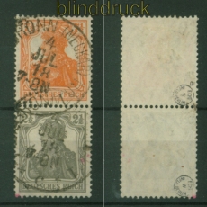 dt. Reich  Zusammendrucke Mi # S 13 a gestempelt geprft Infla Berlin (30382)