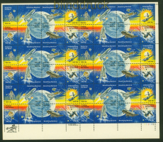 USA Mi # 1481/88 postfrischer Zusammendruckbogen Erfolge der Raumfahrt (48796)
