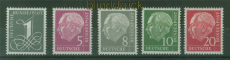 Bund Mi #  179 Y/285 Y Heuss liegendes Wasserzeichen postfrisch (48053)