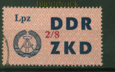 DDR Dienst C ZKD Mi # 39 VIII gestempelt Laufkontrollzettel fr die VVB (48840)