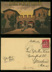dt. Reich Mi # 166 EF auf Auslands-Drucksachen-Ansichtskarte Wehrheim 1922(48932