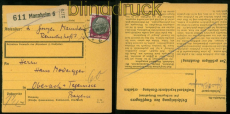 dt. Reich Mi # 526 X auf Paketkkarte Mannheim 6.3.1935 (48941)
