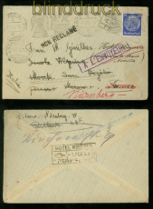 dt. Reich Mi # 522 X EF auf Auslandsbrief Unzustellbar Zurck Nrnberg 1938 (48946)