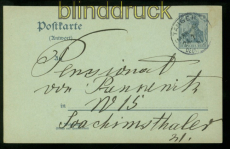 dt. Post Marokko Reich GSK P 66 A als Mitluferkarte Tanger  (48969)