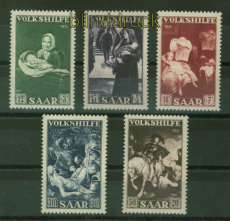 Saarland Mi # 309/13 postfrisch Volkshilfe 1951 (49107)