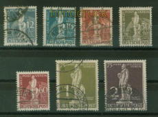 Berlin Mi #  35/41 gestempelt Stephan-Satz mit # 40 V Plattenfehler (49119)