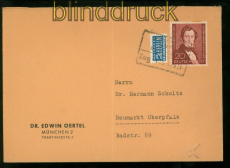 Berlin Mi #  74 Lortzing EF auf Fernbrief Bahnpost Mnchen - Bamberg 1951 (49011)