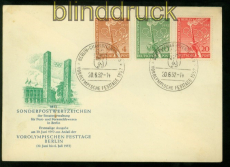Berlin Mi #  88/90 Ersttagsbrief FDC Vorolympische Festtage 20.6.1952 (49014)