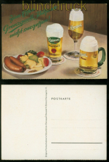 Deutsches Reich Reklamekarte Grenzquell Pilsener Wernesgrn ungerbaucht (49043)