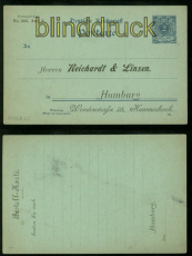 dt. Reich GSK P 40 A b I mit Frirmenzudruck Reichardt und Linsen Hamburg (49147)