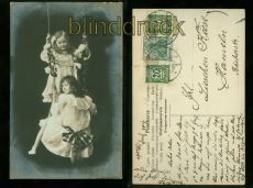 Hildesheim 2 x 20 Pfg. Rabattmarken Rabattsparverein 1907 auf Kitschkarte (d8018)