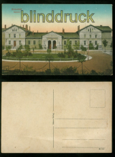 Bitterfeld farb-AK Bahnhof ungebraucht ca. 1920 (d8029)