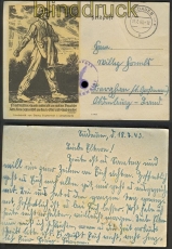 Feldpost 2. WK illustrierte Feldpostkarte Sdauen 19.7.1943 (24164)