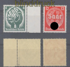 dt. Reich Mi # 544/45 Saarabstimmung postfrisch (45845)