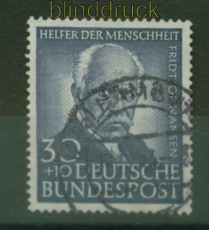 Bund Mi #  176 gestempelt 30 Pfg Helfer der Menschheit 1953 (49210)