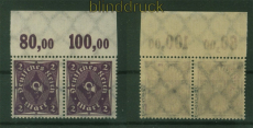 dt. Reich Mi # 224 aa OR P ** waagerechtes Oberrrandpaar gepr Infla Berlin (48081