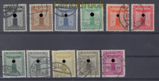 dt. Reich Dienst Mi # 144/154 gestempelt mit Wasserzeichen (49324)