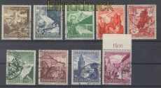 dt. Reich Mi # 675/83 gestempelt WHW 1938 Landschaften (49315)