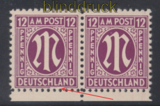 Bi-Zone AM-Post Mi #   7 I im postfrischen waagerechten Paar (49346)
