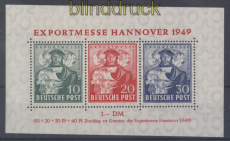 Bi-Zone Mi # Block 1 a Hannover Messeblock postfrisch (49359)