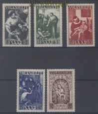 Saarland Mi # 267/71 postfrisch Volkshilfe 1947 (49443)