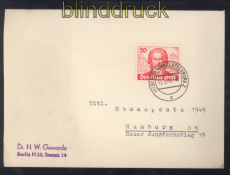 Berlin Mi #  62 EF Fernbrief Berlin 1949 portogerecht (49476)
