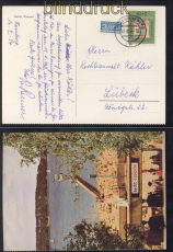 Bund Mi #  172 EF Ansichtskarte Pinneberg 1954 (49497)