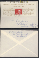 Bund Mi #  317 EF 20 Pfg. BeethovernBad Pyrmont 1959 (49501)