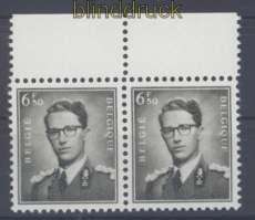 Belgien Mi # 1196 x postfrisch waagerechtes Paar vom Oberrand (49506)