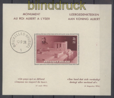 Belgien Mi # Block  7 postfrisch Knig-Albert-Denkmal (49507)