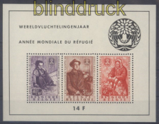Belgien Mi # Block 26 postfrisch Weltflchtlingsjahr 1960 (49510)