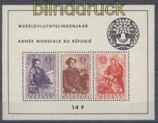 Belgien Mi # Block 26 postfrisch Weltflchtlingsjahr 1960 (49512)