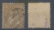 Schweiz Mi #   28 c gestempelt geprft Abt BPP (49534)