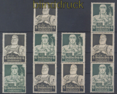dt. Reich Zusammendrucke Mi # S 219 bis S 222 postfrisch (49544)