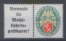 dt. Reich Zusammendrucke Mi # W  34 postfrisch (49546)