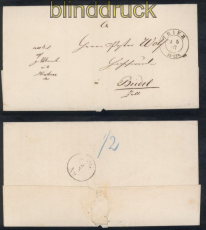 Preussen Dienstbriefhlle Trier 2.5.1867 nach Bridel (49606)