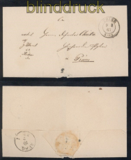 Preussen Dienstbriefhlle Trier 9.3.1867 nach Prm (49604)