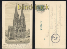 Kln am Rhein sw-AK Dom Westseite 1901 (d8046)