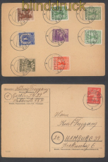 SBZ Mi #   1/7 A komplett auf Postkarte vom Letzttag 31.10.1946 (49677)
