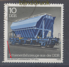 DDR Mi # 2415 I gestempelt Schienenfahrzeuge Plattenfehler (49686)
