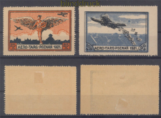 Polen Mi # I und II ungebraucht mit Falz Flugpostausgabe halbamtliche Vor(49685)