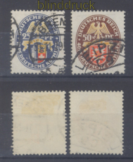 dt. Reich Mi # 433 und 434 Nothilfe 1929 gestempelt (49702)