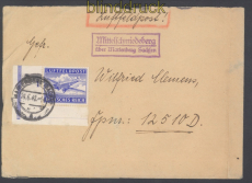 dt. Reich Feldpost 2. WK Mi # 1 EF LuPo-Feldpostbrief FP # 12510 D Eckrand(49721